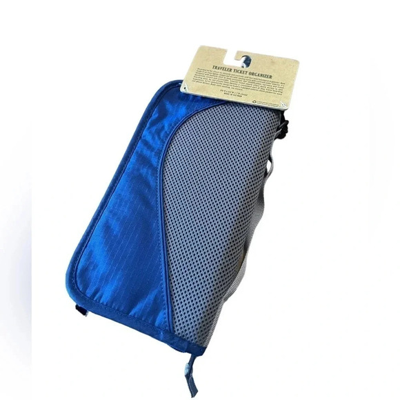 L.L. Bean Traveler Ticket Organizer NWT Navy Blue/ grey - Picture 5 of 6